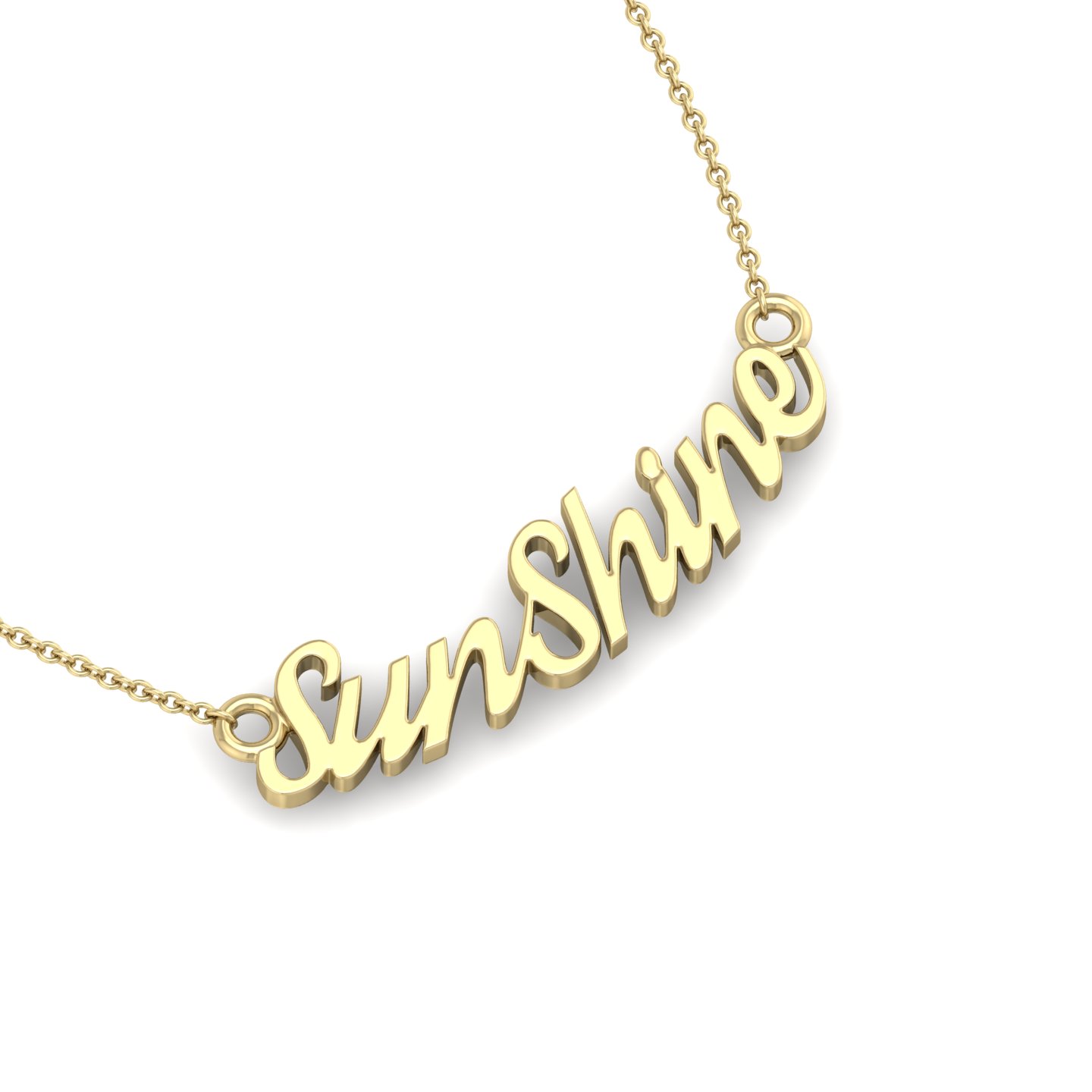 תליון זהב בכיתוב SUNSHINE 