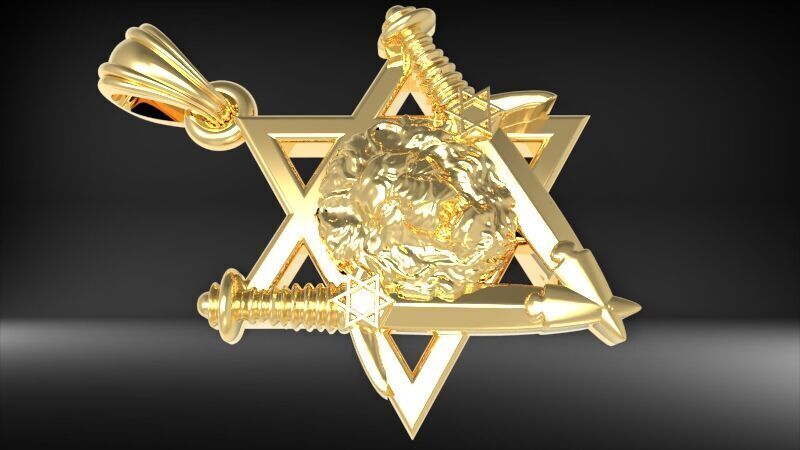 תליון זהב מודרני