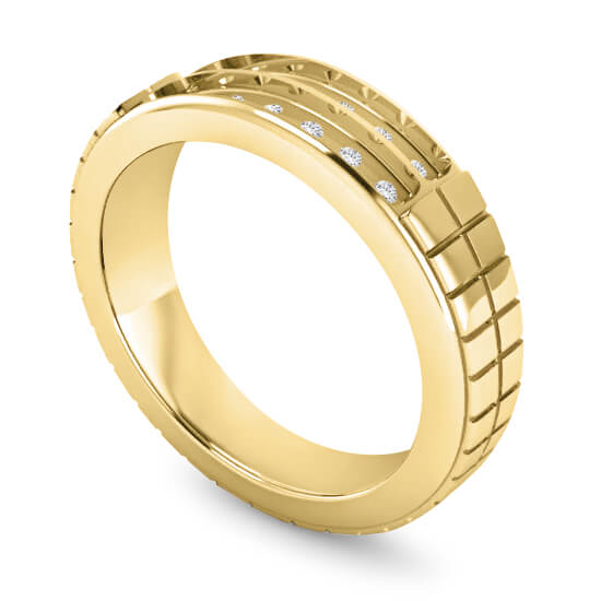 טבעת נישואין מעוצבת לגבר