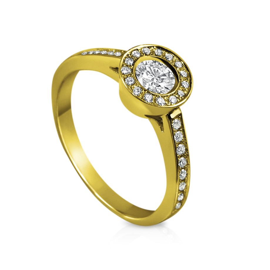 טבעת זהב זהוב לאירוסין