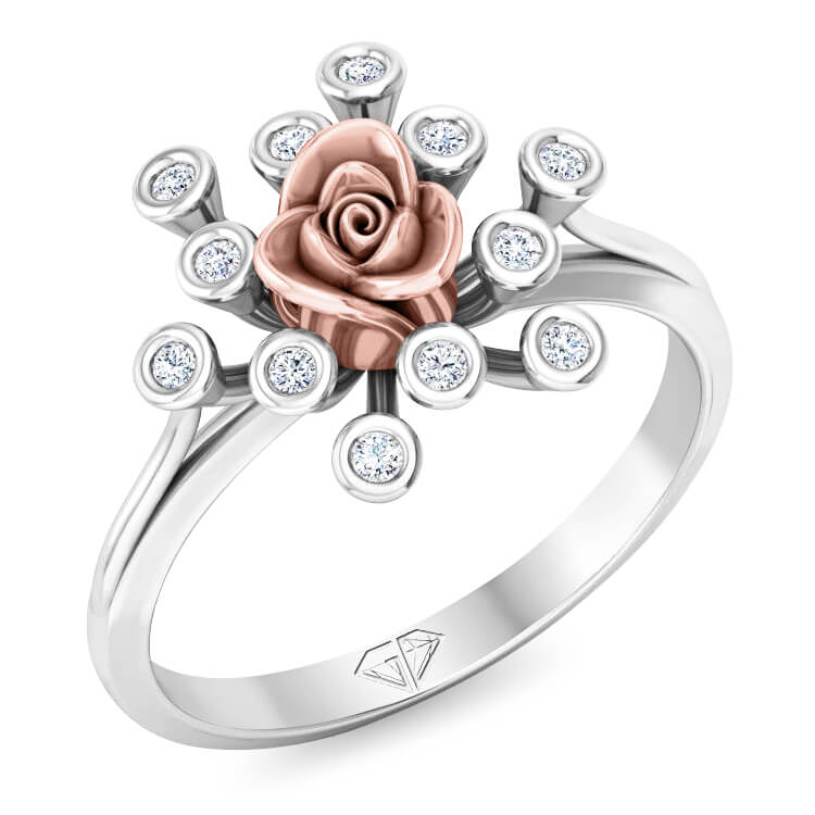 טבעת מיוחדת בעיצוב פרח