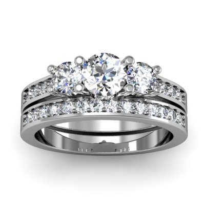 טבעת אירוסין 3 יהלומים