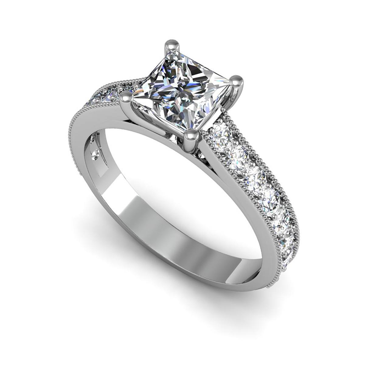 טבעת אירוסין יהלום מרובע