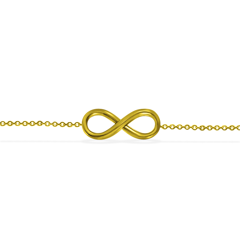צמיד לרגל זהב בעיצוב Infinity