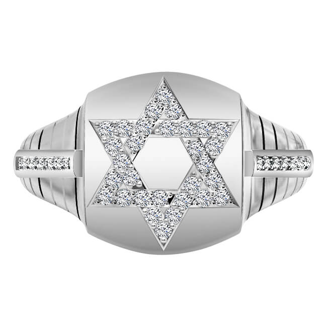 טבעת מגן דוד לגבר