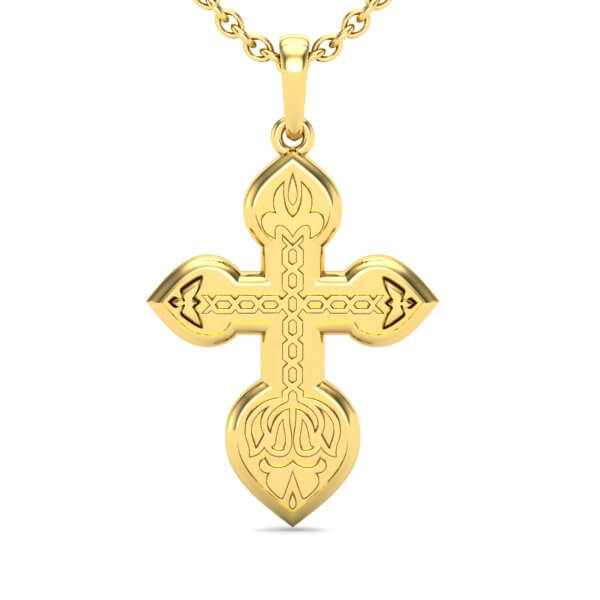 תליון צלב מעוצב Gold Cross Pendant