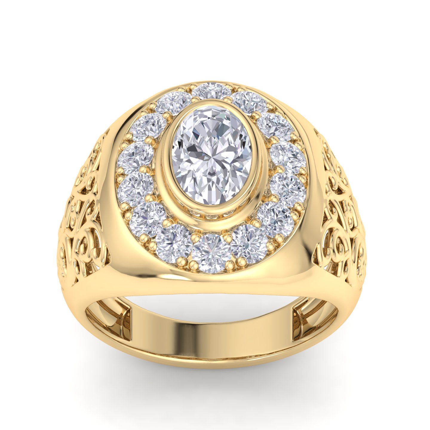 טבעת זהב עם יהלומים 