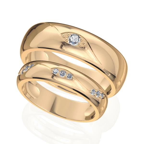 טבעת נישואין לגבר ואישה