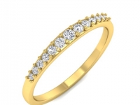 טבעת זהב עדינה משובצת יהלומים