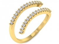 טבעת זהב מעוצבת משובצת יהלומים
