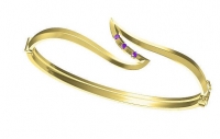 צמיד BANGLE משובץ אבני חן
