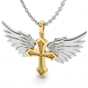 תליון צלב מעוצב Gold Cross Pendant