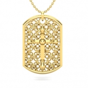 תליון צלב מעוצב Gold Cross Pendant