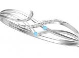צמיד BANGLE משובץ יהלומים ואבני חן