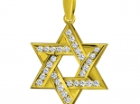 תליון מגן דויד משובץ יהלומים 